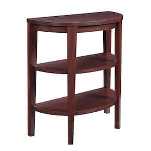 Newport 30 in. Mahogany Standard Half Moon Wood Console Table