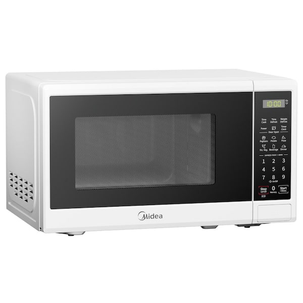 0.7 cu. ft. 700-Watt Compact Countertop Microwave Oven with Express Cook, Quiet Operation and Child Safety Lock, White