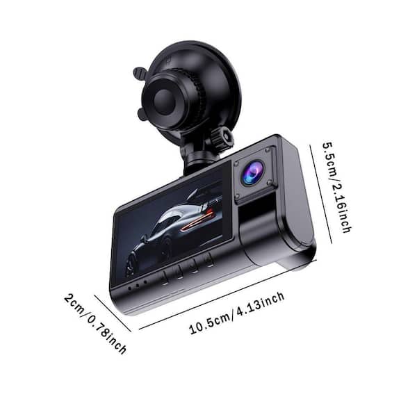 WRIGHTMASTER 3-Channel Full HD Mirror Dashcam with Loop Recording
