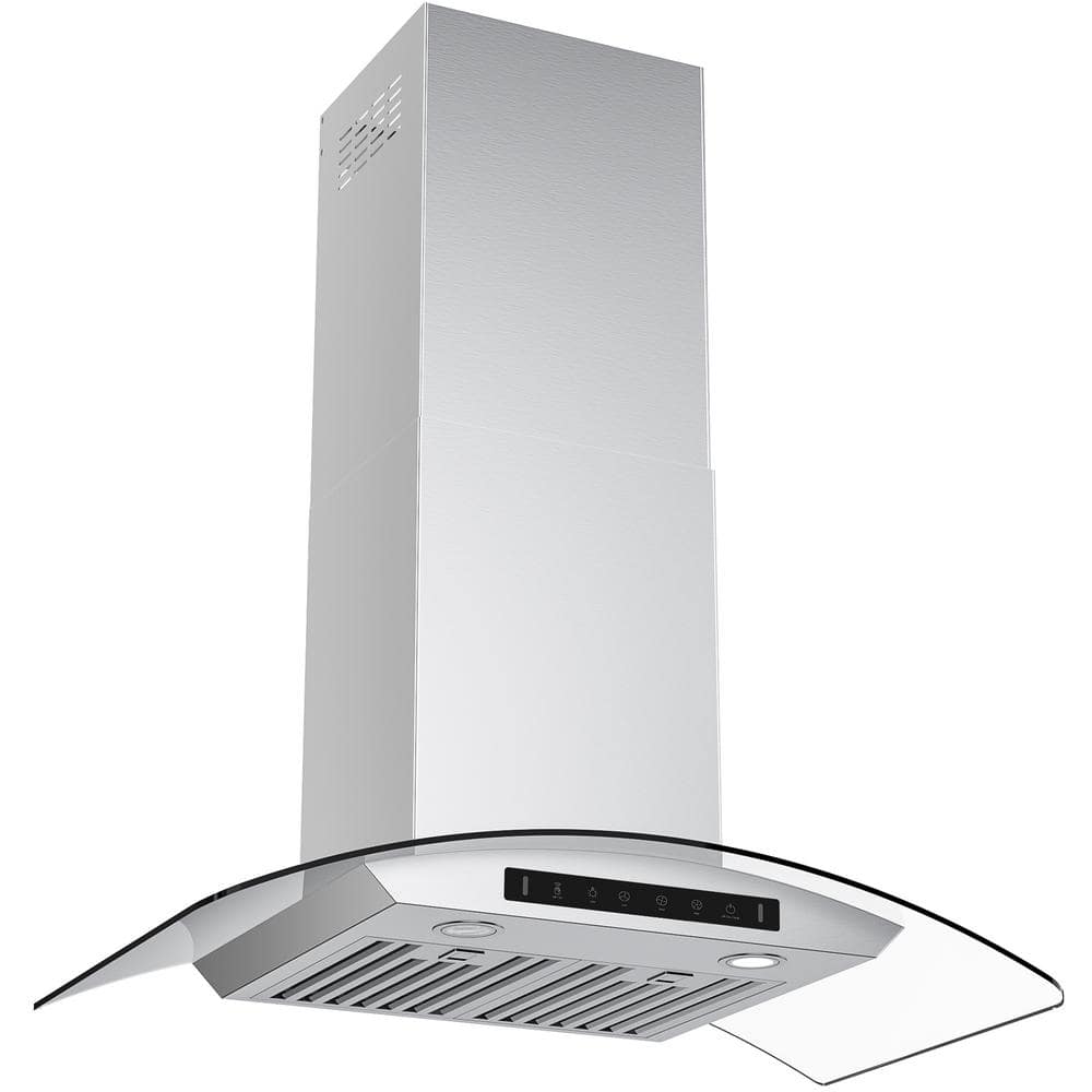 30 in. 900 CFM Ducted Wall Mount Range Hood in Stainless Steel with 3-Speed and Gesture Control price history on PriceWatchPro