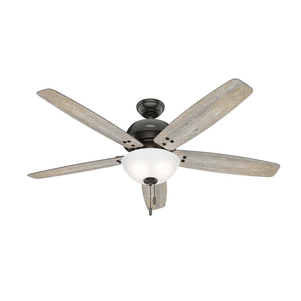Hunter Reveille 60 in. Indoor Noble Bronze Ceiling Fan with Light Kit