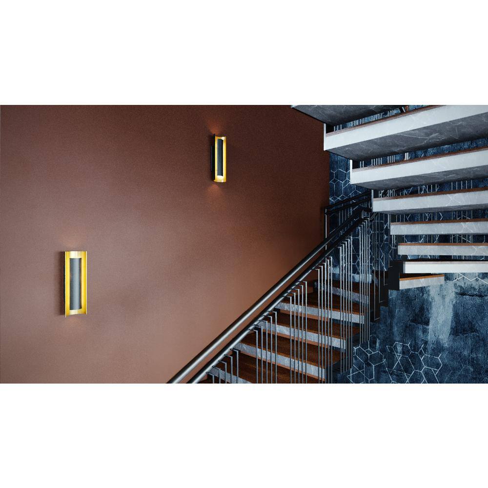 Elegant Bronze & Black Dimmable LED Vanity Sconce