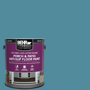 1 gal. #S460-5 Blue Square Textured Low-Lustre Enamel Interior/Exterior Porch and Patio Anti-Slip Floor Paint