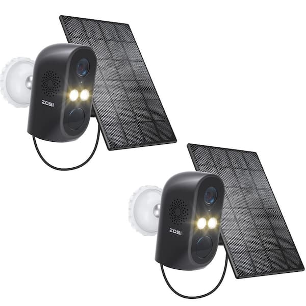 2K Solar Camera Security Outdoor with Spotlight & Siren, AI Detection  Wireless Cameras for Home Security, 3MP Color Night Vision/2-Way  Talk/Compatible