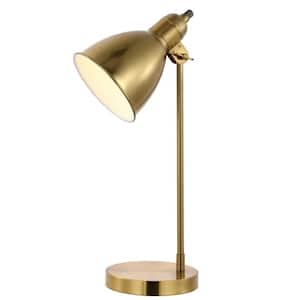18 in. Steel Indoor Table Lamp with Gold Metal Shade