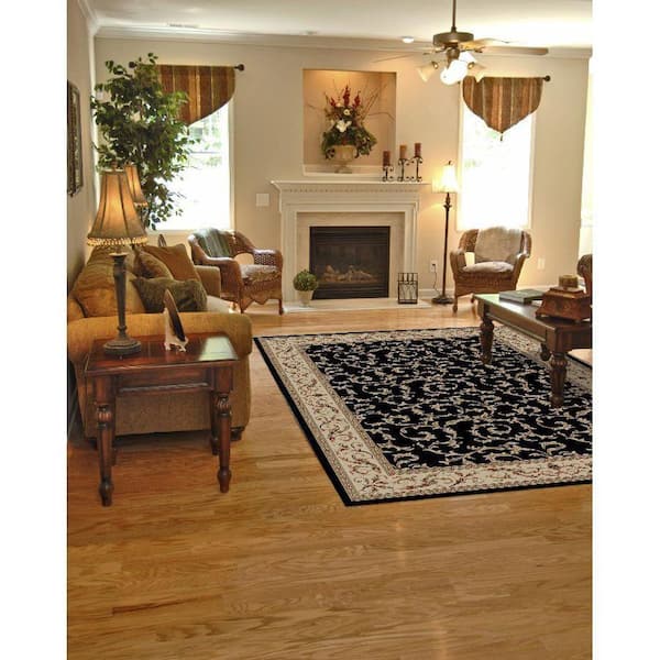 Jewel Veronica Black 5 ft. x 8 ft. Area Rug