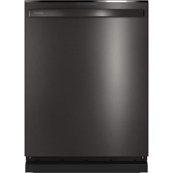GE 24 in. Black Stainless Steel Top Control Smart Built-In Tall Tub Dishwasher with Steam Cleaning and 42 dBA