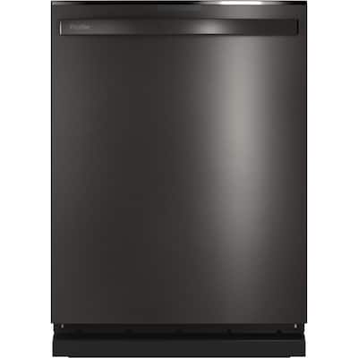 GE Profile 24 in Black Stainless Steel Top Control Smart Built-In Tall Tub Dishwasher with 3rd Rack and 39 dBA