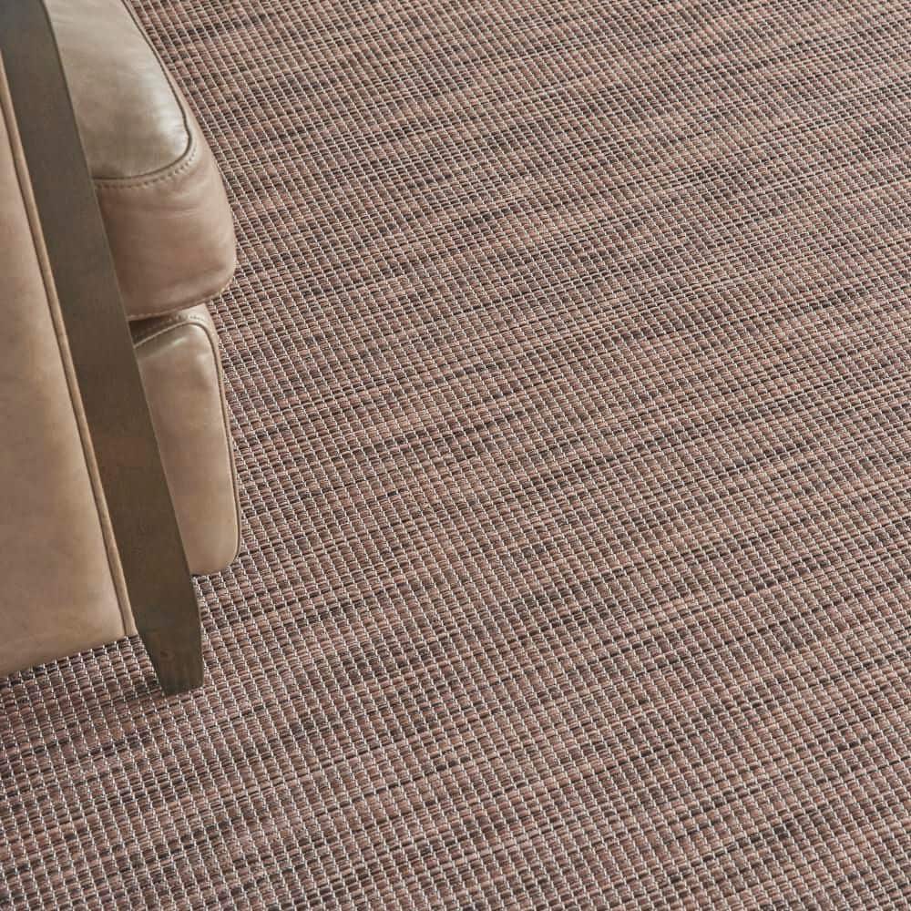 Easy-Care Natural Synthetic 8' x 10' Flatweave Indoor/Outdoor Rug