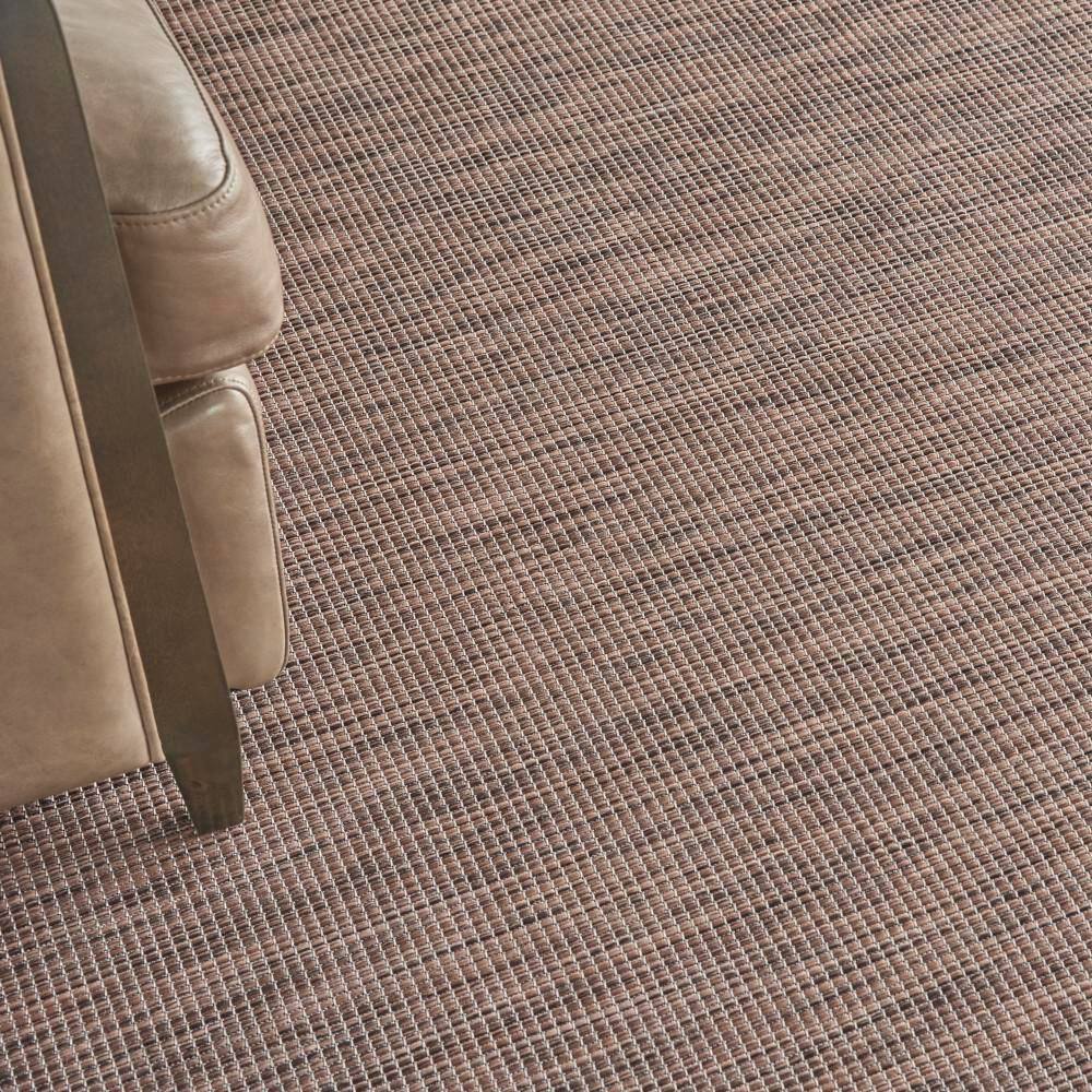 Easy-Care Natural Synthetic 8' x 10' Flatweave Indoor/Outdoor Rug