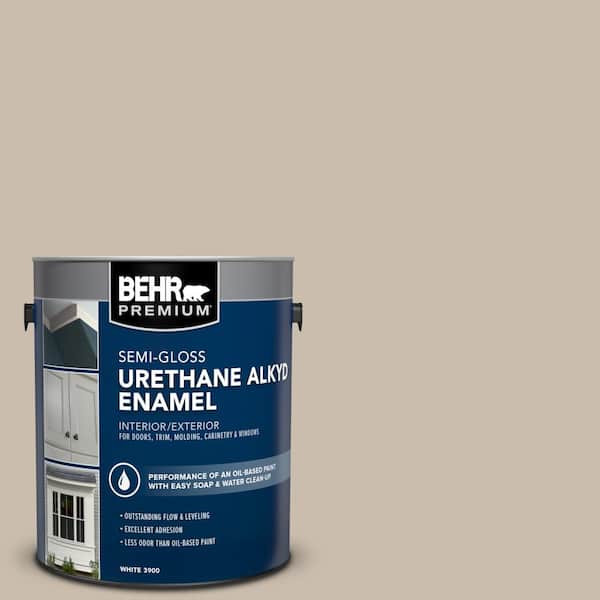 1 gal. #PPU5-13 Creamy Mushroom Urethane Alkyd Semi-Gloss Enamel Interior/Exterior Paint