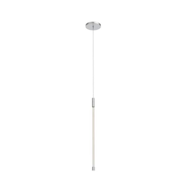 KUZCO Motif 21 in. 1 Light 8-Watt Chrome Integrated LED Pendant Light