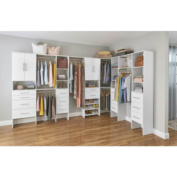 Style+ 25 in. W Modern White Closet Door Kit