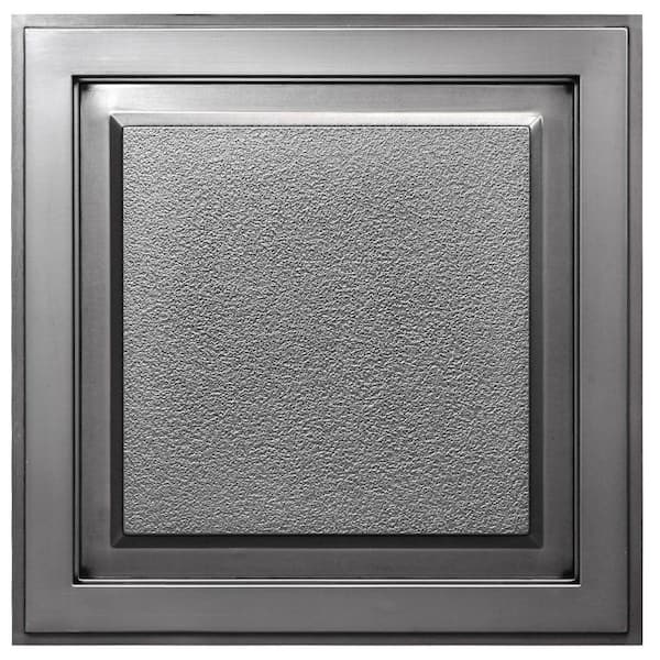 uDecor Element 2 ft. x 2 ft. Lay-in or Glue-up Ceiling Tile in Antique Nickel (40 sq. ft. / case)