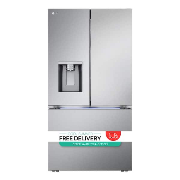 26 cu. ft. Smart Counter-Depth MAX French Door Refrigerator with 4 types of ice in PrintProof Stainless Steel