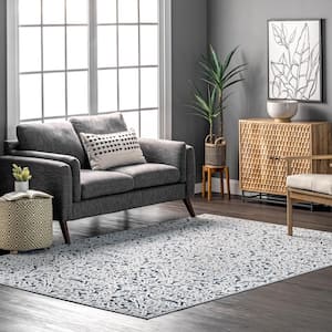 Sonia Textured Transitional Gray 4 ft. x 6 ft. Indoor/Outdoor Area Rug