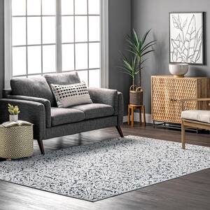 Sonia Textured Transitional Gray 7 ft. x 9 ft. Indoor/Outdoor Area Rug