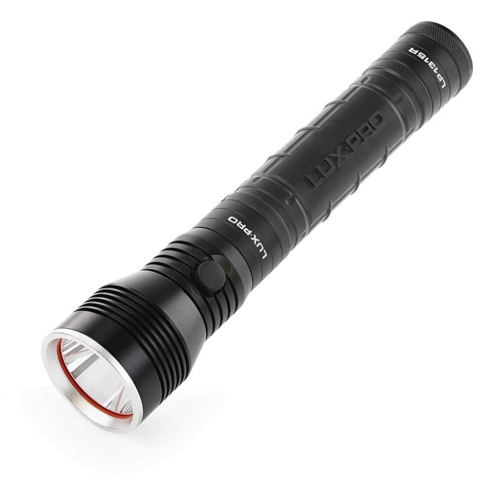LUXPRO High Output 1650 Lumens LED Flashlight with TackGrip