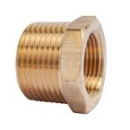 1 in. MIP x 3/4 in. FIP Brass Pipe Hex Bushing Fitting (15-Pack)