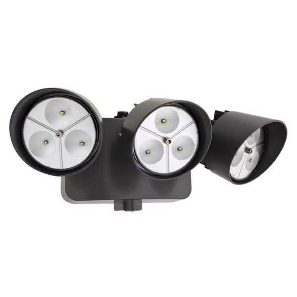 Lithonia Lighting Bronze Outdoor LED Wall-Mount Flood Light with Photocell