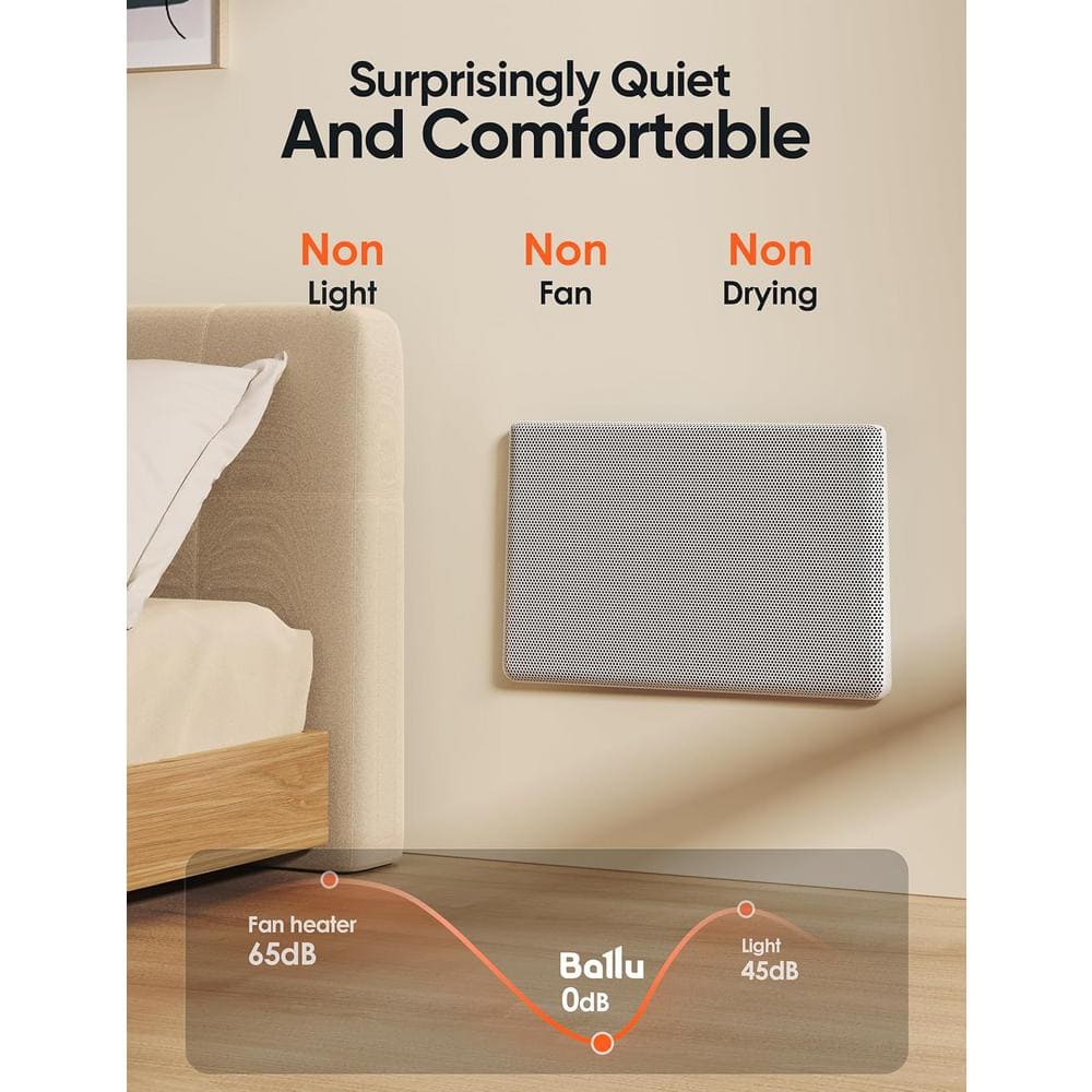 White 1500W Infrared Convection Space Heater with Thermostat