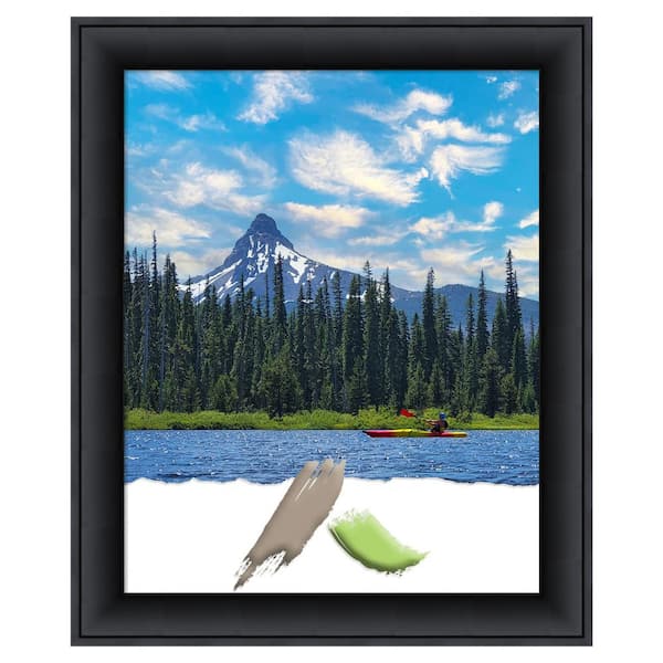 Amanti Art Nero Black Wood Picture Frame Opening Size 16x20 in.