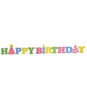 Light up Happy Birthday Sign with 150 Warm White LED- Indoor/Outdoor