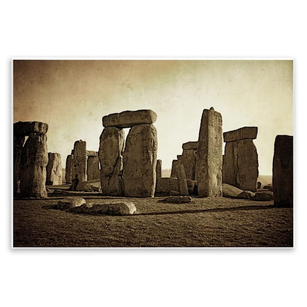 Stupell Industries Distant Stonehenge Sepia by Graffi*Tee Studios Unframed Nature Graphic Art Print 10 in. x 15 in.