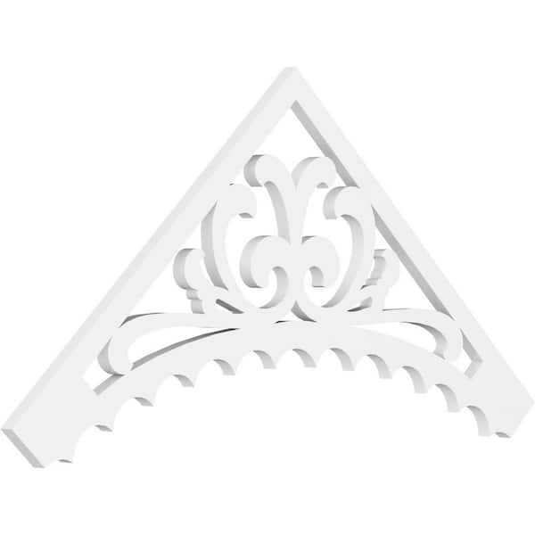 Ekena Millwork 1 in. x 48 in. x 22 in. (11/12) Pitch Genova Gable Pediment Architectural Grade PVC Moulding
