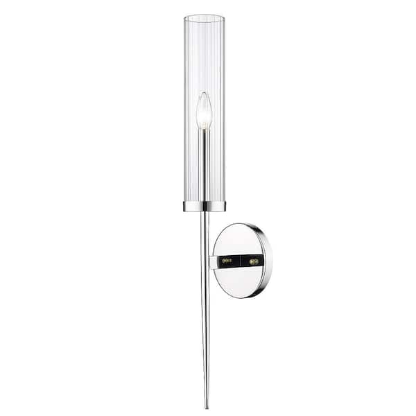 Unbranded Chaim 1-Light Chrome Wall Sconce