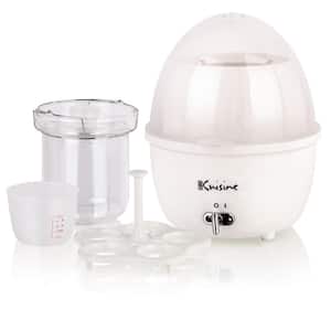 Electric Egg Cooker 5Eggs and Food Steamer White