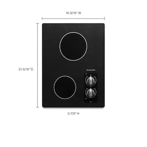 Architect Series II 15 in. Radiant Ceramic Glass Electric Cooktop in Black with 2 Burner Elements