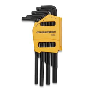 Metric Long Arm Hex Key Set with Caddy (13-Piece)