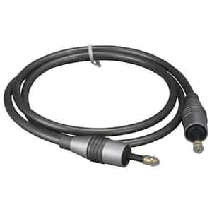 3 ft. Toslink Male to Mini-Toslink Male Fiber Optic Audio Cable with Metal Connector