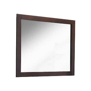 SignatureHome Walnut Wood Frame Mirror For Dresser (Dresser Not Included) Dimensions: 1"W x 41.5"L x 34"H