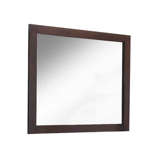 Signature Home SignatureHome Walnut Wood Frame Mirror For Dresser (Dresser Not Included) Dimensions: 1"W x 41.5"L x 34"H