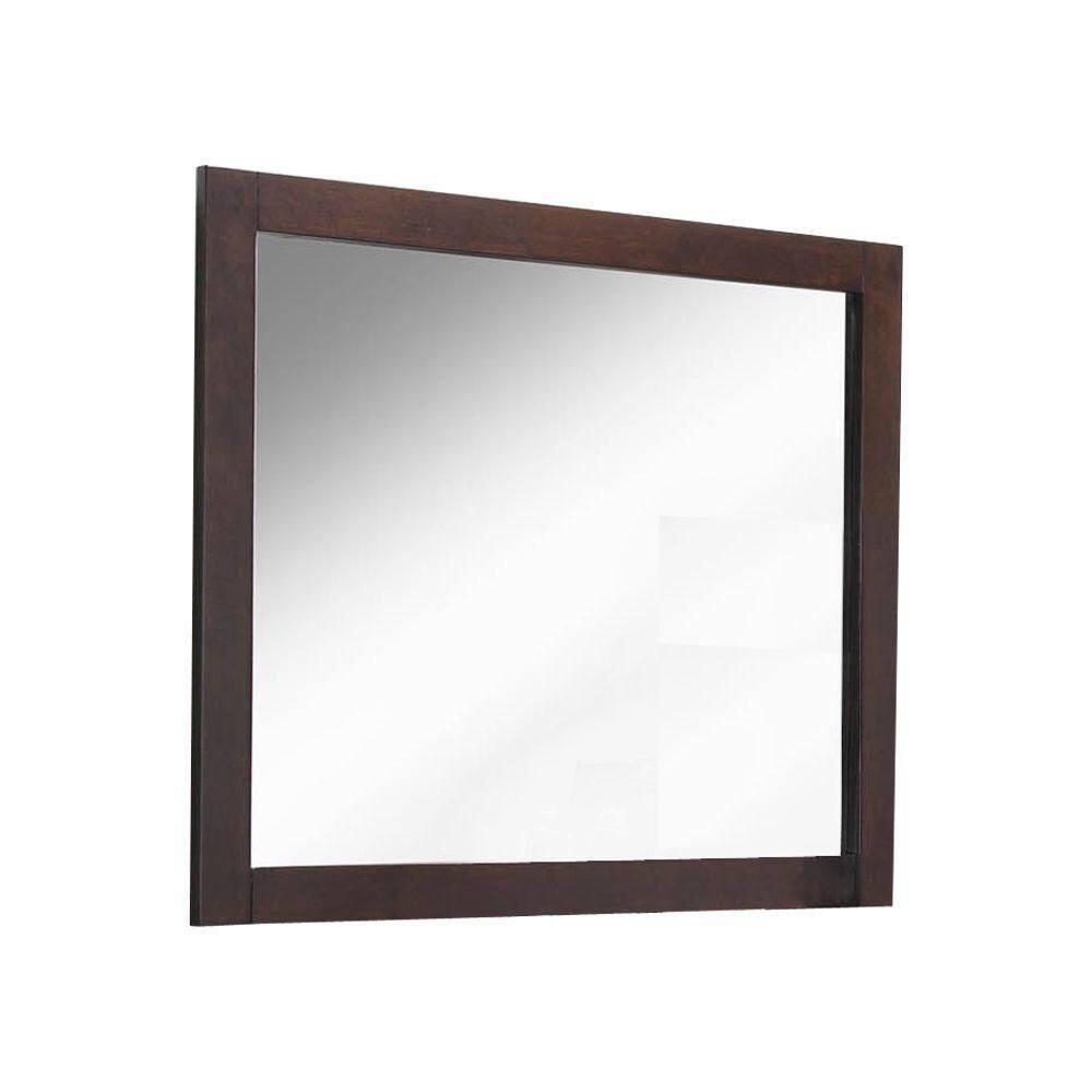 Signature Home SignatureHome Walnut Wood Frame Mirror For Dresser
