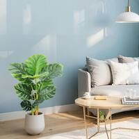 Floworld 4 ft Artificial Monstera Tree Plant in Pot, for Indoor and Outdoor Home Decor-Living Room, Office Flow-B110P1