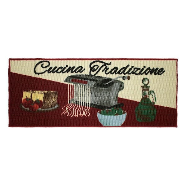 Structures Cucina Tradizione 20 in. x 48 in. Textured Accent Kitchen Runner