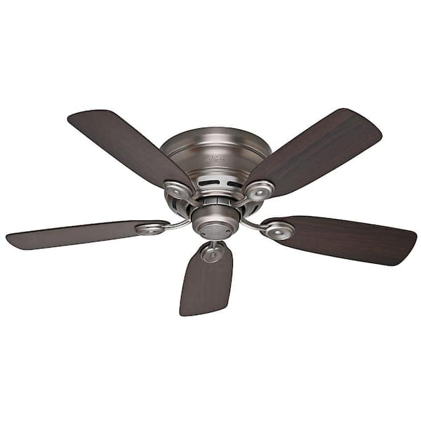 Hunter Low Profile IV 42 in. Indoor Antique Pewter Ceiling Fan For Bedrooms