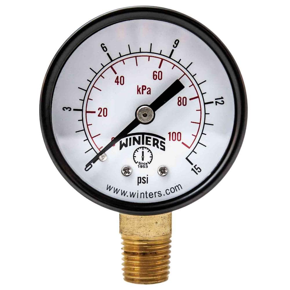 Chrome Plated Steel Case Details about   2" Pressure Gauge 600 PSI Lower Mnt 1/4" NPT
