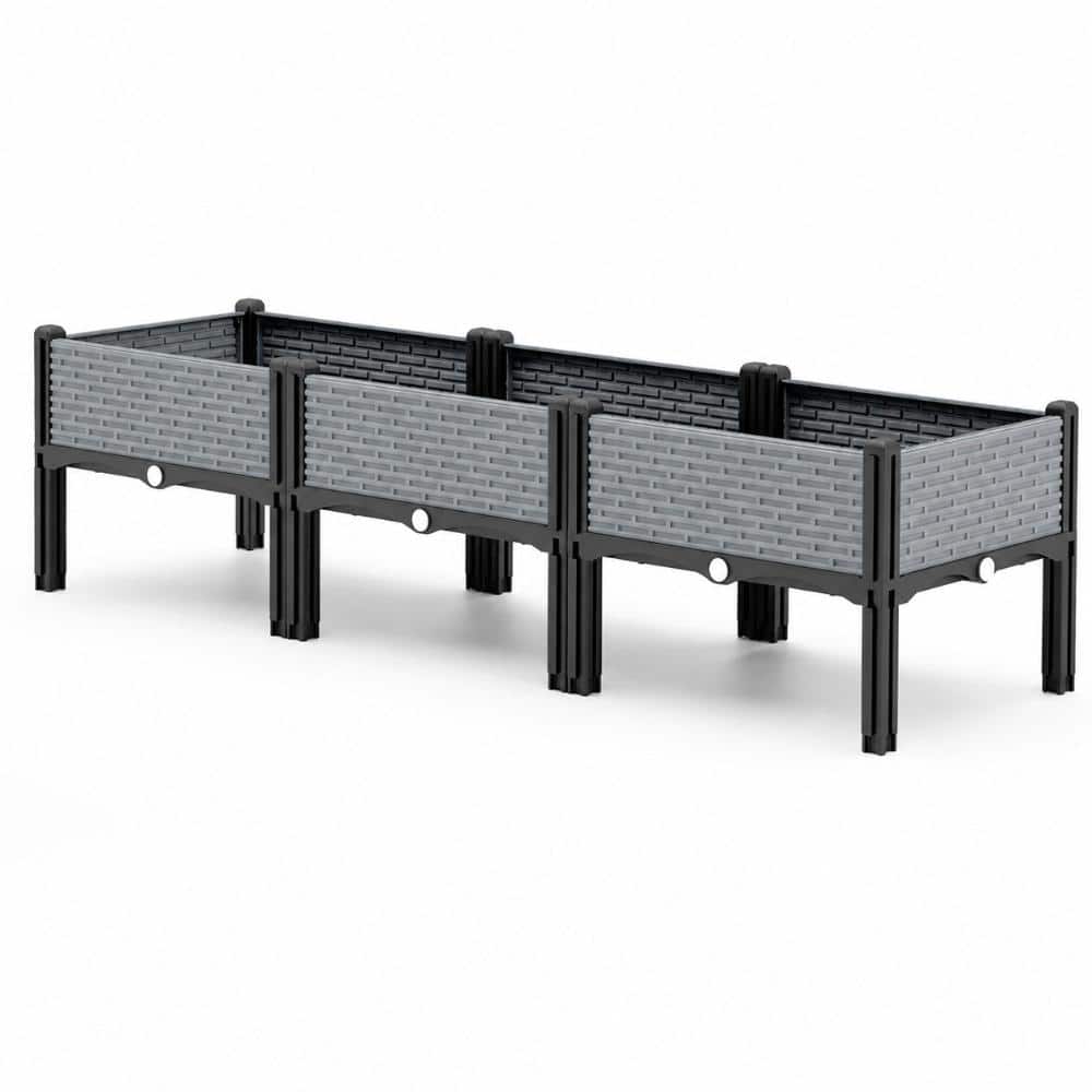 48 in. x 15.7 in. x 14.6 in. Plastic Gray Raised Garden Bed price history on PriceWatchPro