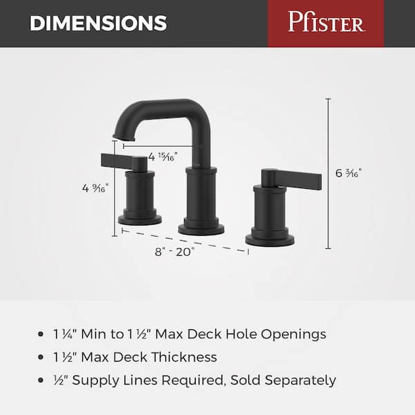 Pfister Havenridge 8 in. Widespread 2-Handle Bathroom Sink Faucet