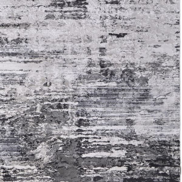 5 x 8 Gray, Ivory, Taupe Abstract Area Rug