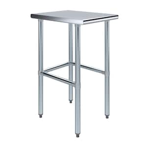 24 in. x 18 in. Stainless Steel Open Base Kitchen Utility Table Metal Prep Table