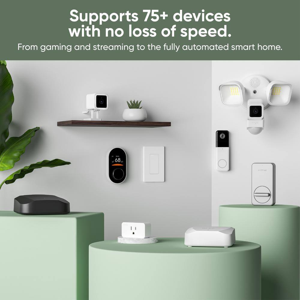 Black Tri-Band Wi-Fi 6E Mesh Router Pro with Gigabit Ethernet