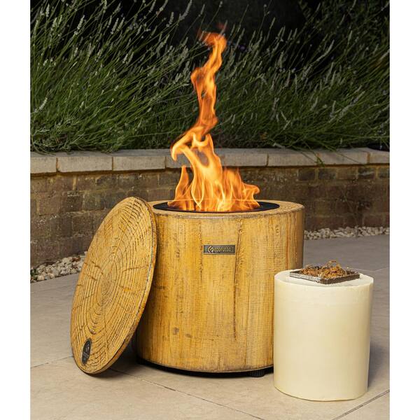 ECOFUEGO El Fuego 11.8 in. Ceramic Original Fire Pit with Wax Fuel