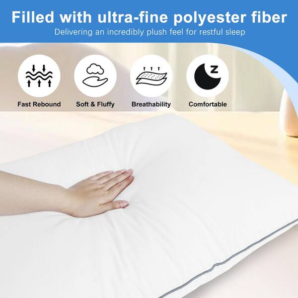 Wellco 19 x 34 in. Hypoallergenic Blue Edged 100% Cotton Standard
