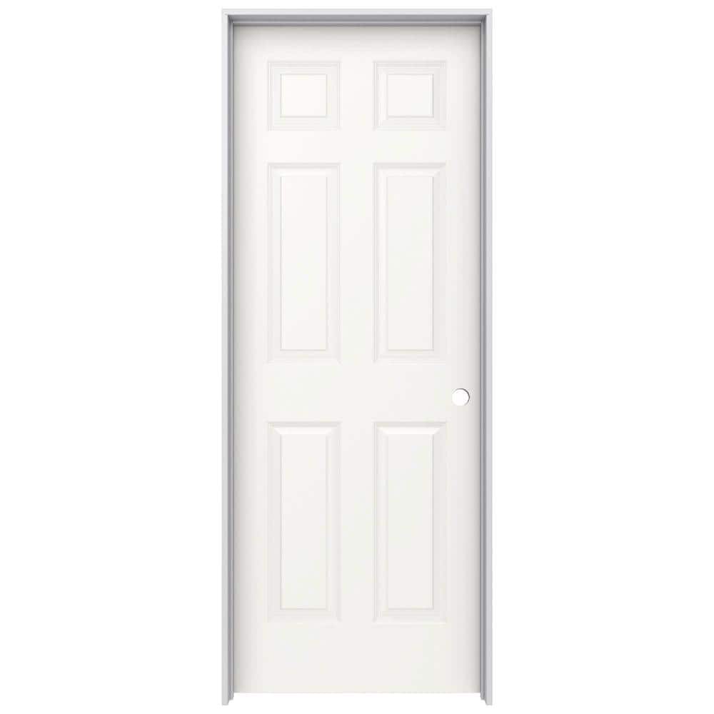 28 in. x 80 in. Colonist White Painted Left-Hand Smooth Solid Core Molded Composite MDF Single Prehung Interior Door price history on PriceWatchPro