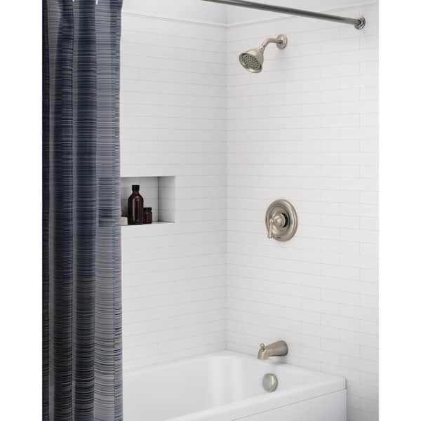 MOEN Banbury Single-Lever Tub and Shower Faucet Brushed Nickel NEW READ